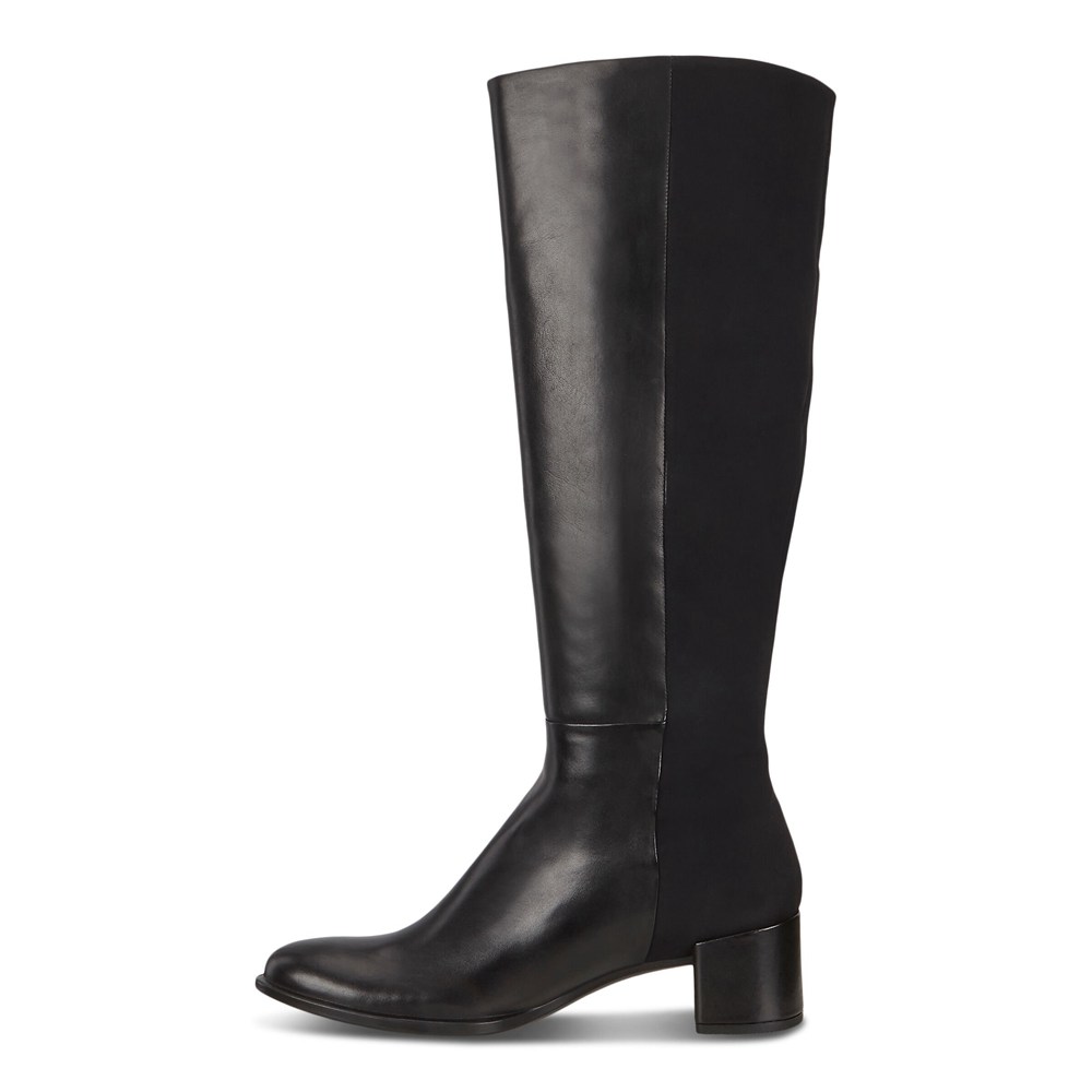 ECCO Womens Boots Black - Shape 35 High-Cut Block - TQS-164937